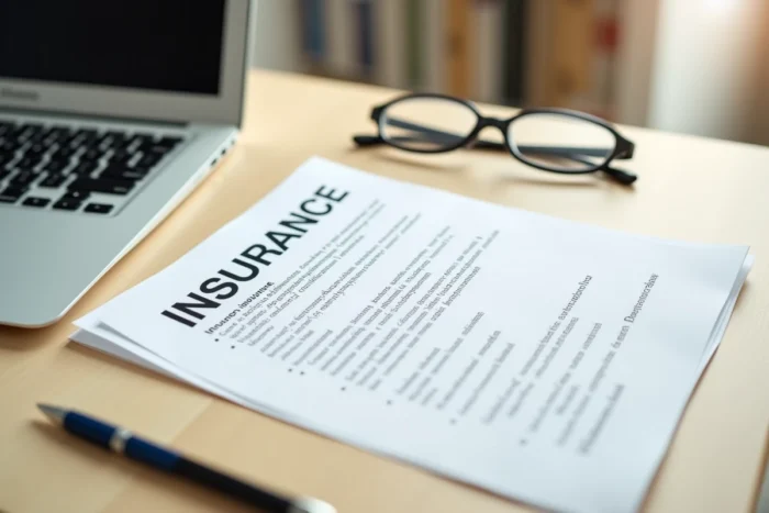 Relevé d'information auto imprimé posé sur un bureau avec un ordinateur portable et des lunettes, illustrant la démarche d'obtention du document à la Caisse d'Épargne
